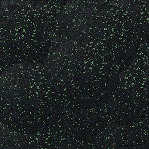 American Floor Mats Sport 8mm Heavy Duty Rubber Flooring - Interlocking Rubber Tile (23" x 23") 10% Green 3'10" x 11'6" Set (37 Square feet)