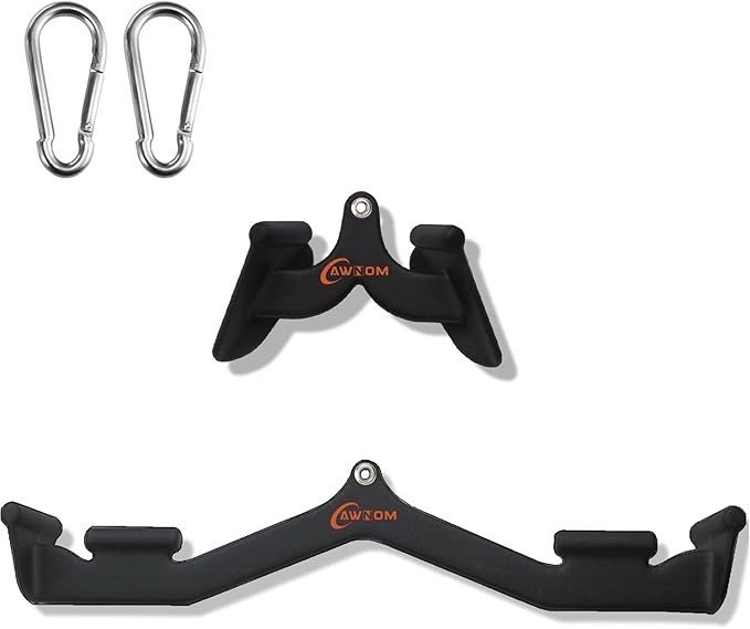 LAT Pulldown Attachments for Cable Machines, Cable Machine Attachments for Home Gym T Bar V Bar LAT Pulldown Machines Attachments, Back Tricep Bar Strength Training Handle Grip