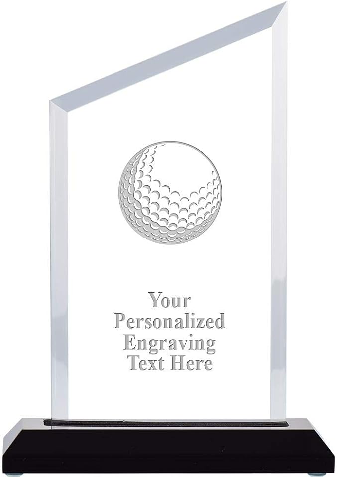 Crown Awards Personalized Acrylic Trophy, 8" Engraved Incline Slant Acrylic Award