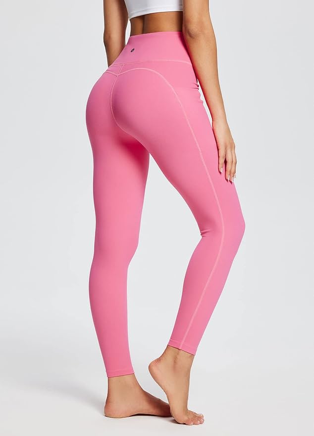BALEAF Women's Leggings with Pockets Black Tummy Control Workout High Waisted Athletic 7/8 Ultra Soft Gym Yoga Ankle Pants