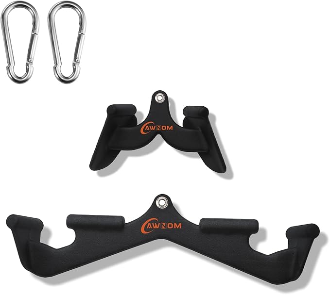 LAT Pulldown Attachments for Cable Machines, Cable Machine Attachments for Home Gym T Bar V Bar LAT Pulldown Machines Attachments, Back Tricep Bar Strength Training Handle Grip