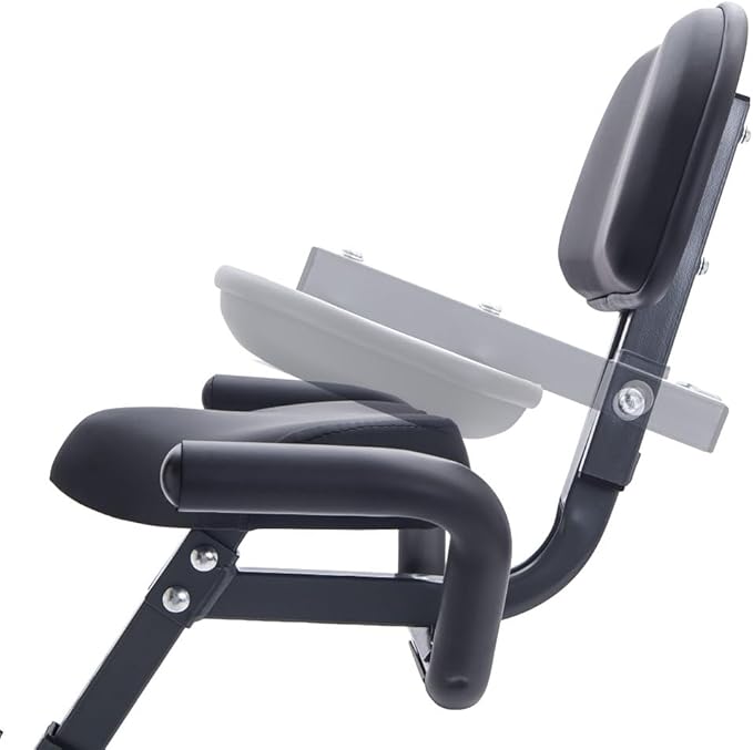 Foldable Exercise Bike with Magnetic Resistance, LCD Display and Arm Bands - Adjustable Upright Recumbent Stationary Fitness Cycling Machine for Home Gym