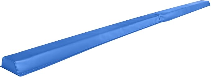 IncStores Folding Balance Beam | Foam and Vinyl Balance Trainer Beam | Portable 9 Foot Gymnastics Balance Beam for Kids Obstacle Course Equipment and Routine Practice
