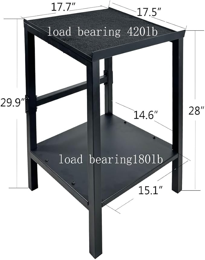 Black Heavy Duty Adjustable Dumbbell Stand & Kettlebell Stand - Adjustable Dumbbell Weight Rack, Weight Stand for Dumbbells, Weight Rack for Home Gym with Non-Slip Base, Anti-Tip Safety & Space-Saving Design