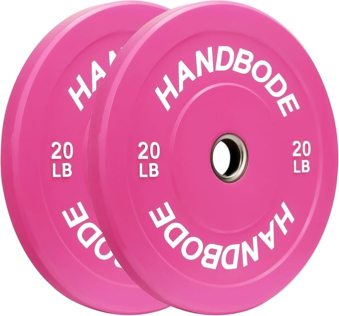2-Inch Weight Plates High Bounce, Olympic Bumper Plate Set 45/100/160/190/260/300lb, Colored Weight Plates Set for Home Gym, Barbell Weights Rubber Strength Training Plate for Weight Lifting
