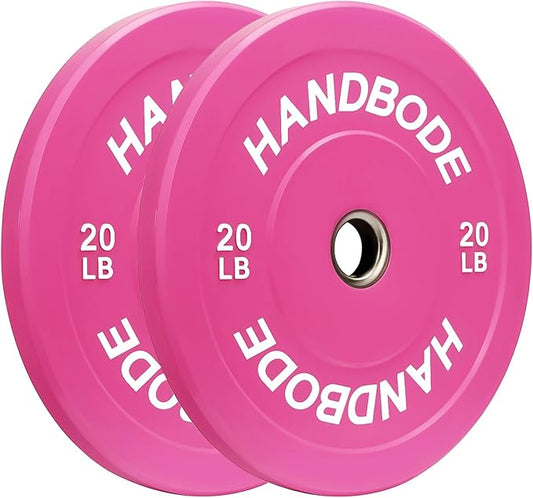 2-Inch Weight Plates High Bounce, Olympic Bumper Plate Set 45/100/160/190/260/300lb, Colored Weight Plates Set for Home Gym, Barbell Weights Rubber Strength Training Plate for Weight Lifting