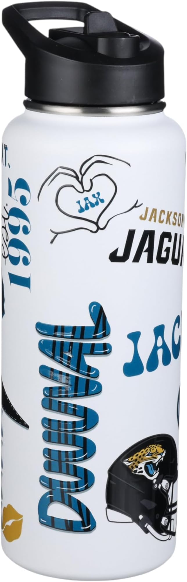The Memory Company Officially Licensed NFL 34oz Water Bottle - Premium Stainless Steel Double-Wall Insulated, Leakproof Design