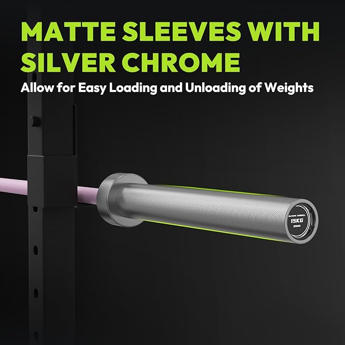 Olympic Barbell, 45lb/35lb 2-inch Weight Bar for Bench Press, 7ft/6.5ft Olympic Bar, 1000 lb/1500 lb High-Capacity, Hard Chrome, Knurled Grip, Strength Training Deadlift Weightlifting Squat