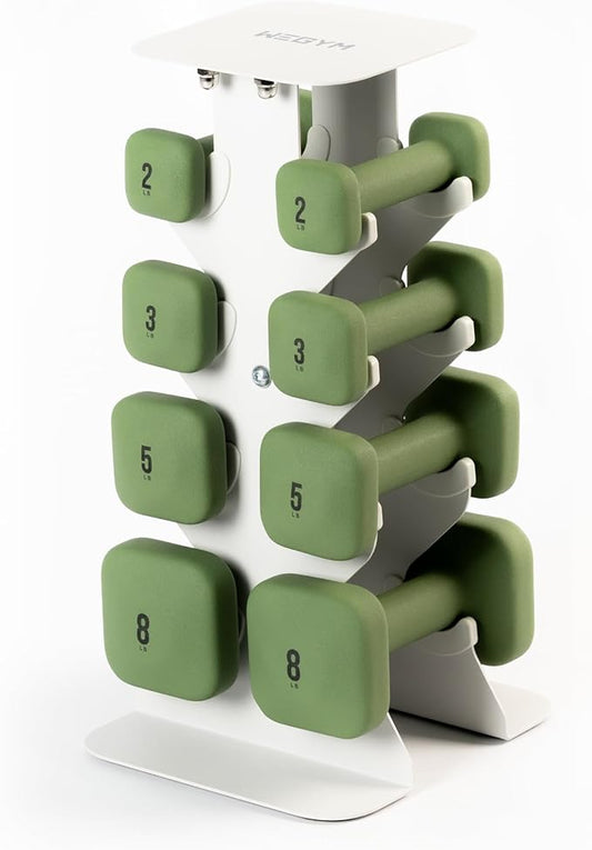 WeGym SafeGrip Square Dumbbells with Anti Slip Handles, Aesthetic Free Weights for Home Workouts, Stable Design Prevents Rolling during Floor Exercises - Set
