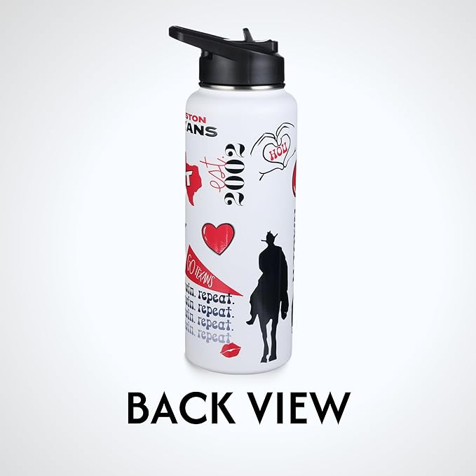 The Memory Company Officially Licensed NFL 34oz Water Bottle - Premium Stainless Steel Double-Wall Insulated, Leakproof Design
