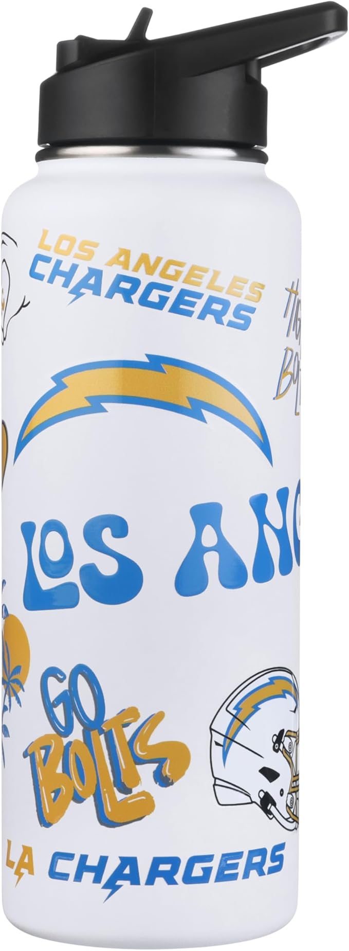 The Memory Company Officially Licensed NFL 34oz Water Bottle - Premium Stainless Steel Double-Wall Insulated, Leakproof Design