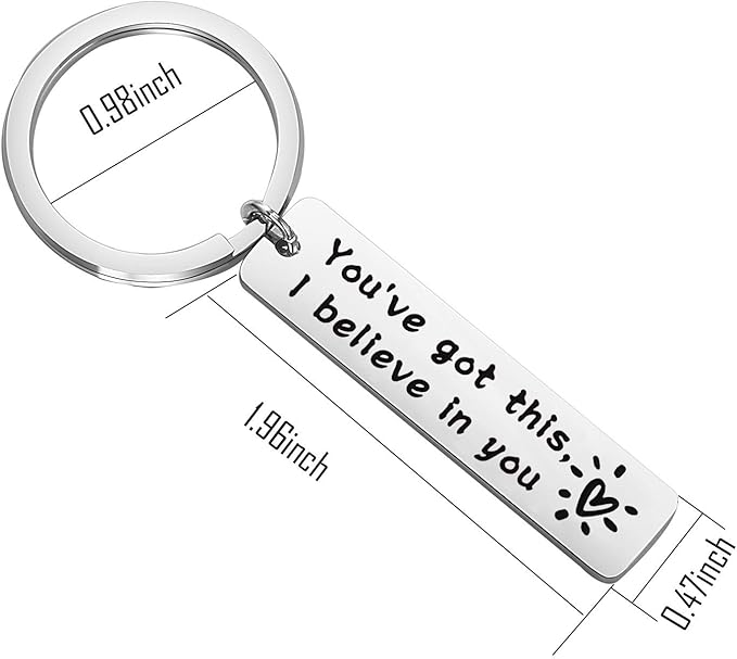 BNQL I Believe in You Keychain You Have Got This Keychain Inspirational Sobriety Gift (keychain s)