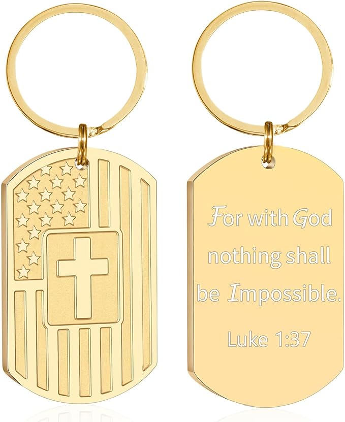 DuoDiner Stocking Stuffers Christmas Gift-Keychain Gifts for Men Religious Mens Gifts