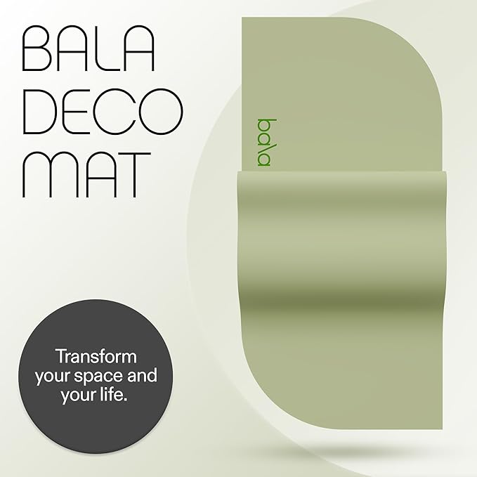 Bala Yoga Mat for Home Gym - Non Slip Exercise Mat for Home Workout, Stretching, Pilates, Aerobics & Floor & Fitness Work Out - Indoor Exercising Mat