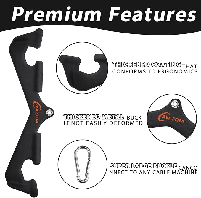 LAT Pulldown Attachments for Cable Machines, Cable Machine Attachments for Home Gym T Bar V Bar LAT Pulldown Machines Attachments, Back Tricep Bar Strength Training Handle Grip