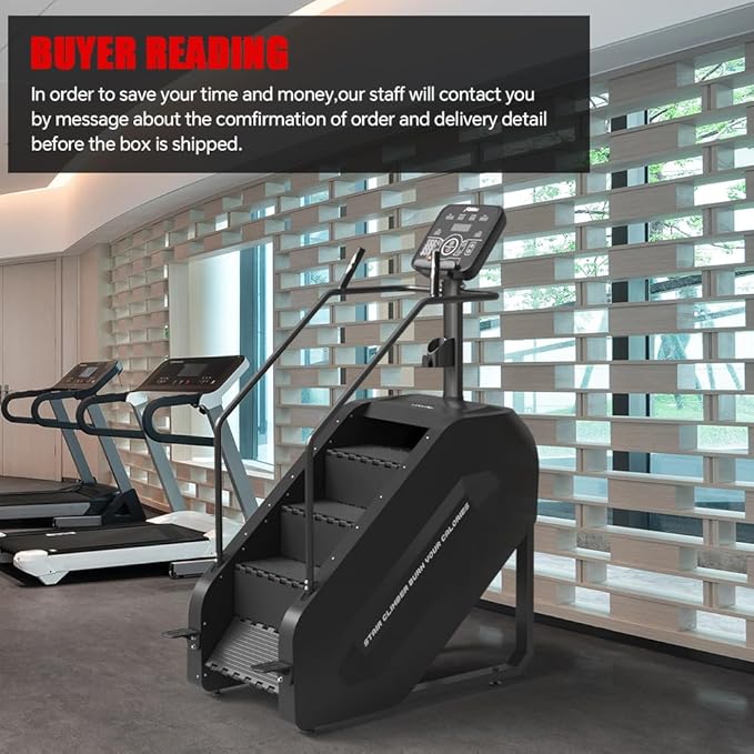 SPART Stair Climber with LED Screen, Commercial Grade Stepmill Exercise Machine, 15 Speed Levels Stair Climber Stepping Machine for Cardio and Lower Body Workouts, 660LBS, 15-164 Steps/Minute
