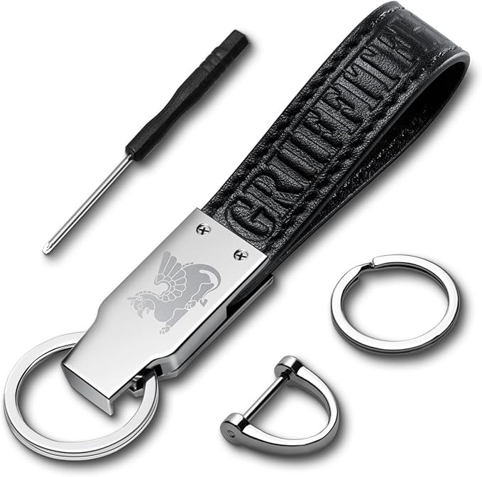 Handmade Leather Keychain for Men, Key Chains for Car Keys, Quick Release, 100% Italian Premium Leather