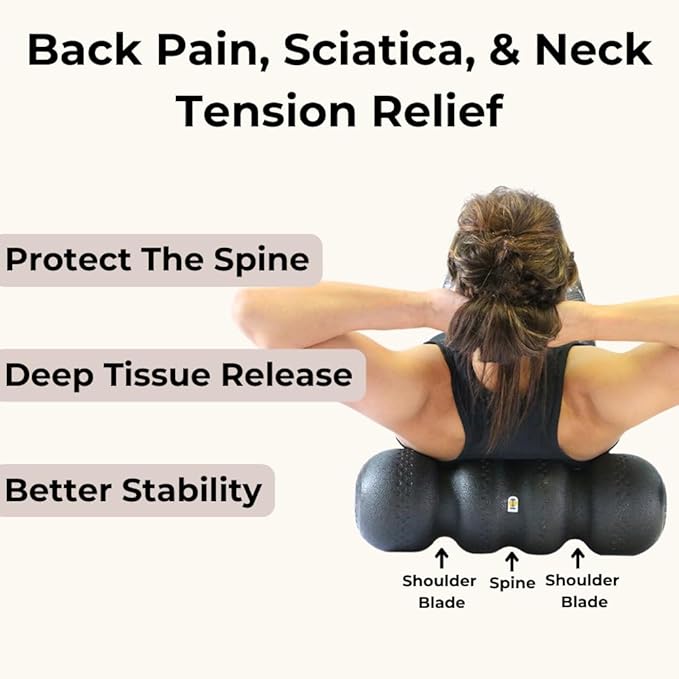 Rollga Foam Roller - High Density Foam Roller for Back Pain Relief, Deep Tissue Massage & Muscle Recovery. Physical Therapy Exercise Tool for Neck, Back, Legs, & Feet. Yoga & Pilates Roller