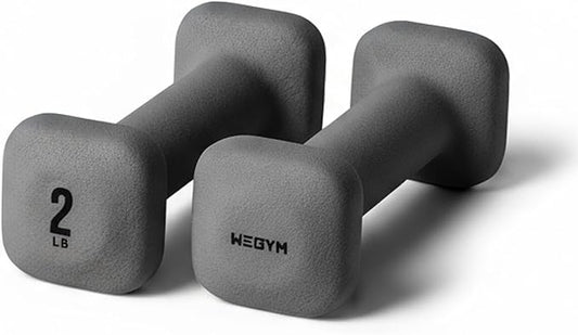 WeGym SafeGrip Square Dumbbells with Anti Slip Handles, Aesthetic Free Weights for Home Workouts, Stable Design Prevents Rolling during Floor Exercises