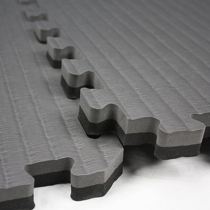 IncStores 7/8 Inch Thick Tatami Foam Flooring Tiles | Textured Interlocking Foam Tiles for Martial-Arts Floor Protection in Your Home Gym, Playroom, and More