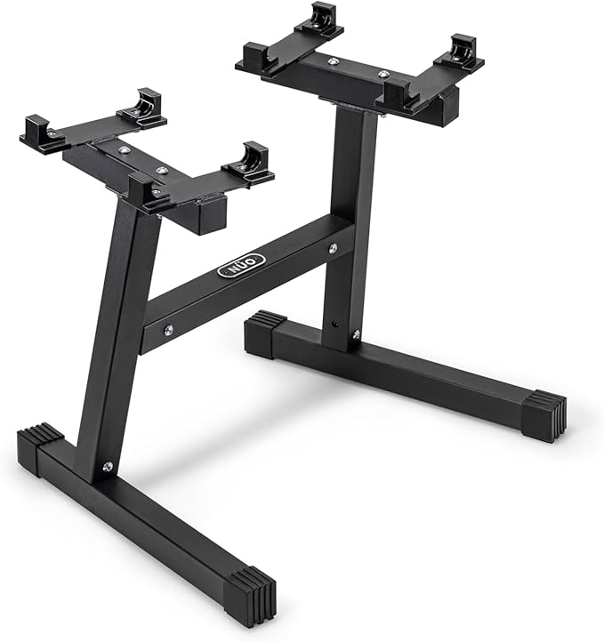 SMRTFT NUOBELL Adjustable Dumbbells 5–80 lb Set | Original NUOBELL | 22 Weights in 1 for Home Gym Strength Training | Steel-Knurled Handle | Space-Saving Dumbbell Set of 2 | 2-Year Warranty
