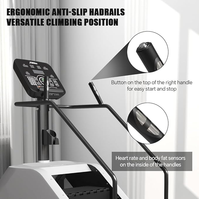 SPART Stair Climber with LED Screen, Commercial Grade Stepmill Exercise Machine, 15 Speed Levels Stair Climber Stepping Machine for Cardio and Lower Body Workouts, 660LBS, 15-164 Steps/Minute