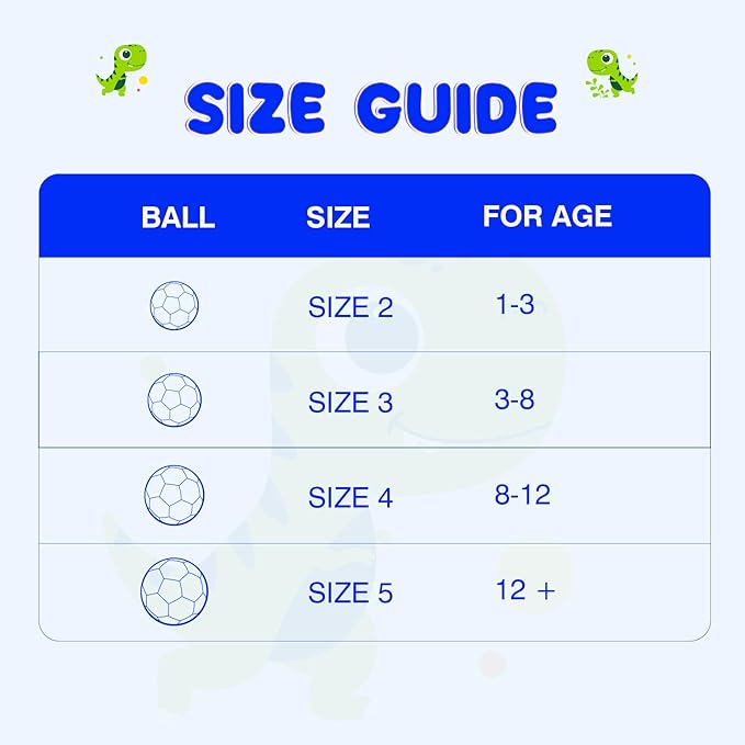 Soccer Ball Size 4 Size 3 Size 2 with Pump Deflated - Glitter Unicorn Dinosaur Toys for Toddler Kids - Sports & Outdoors Games - Christmas Stocking Stuffers Birthday Gifts for Boys Girls 1-3 3-8 8-12