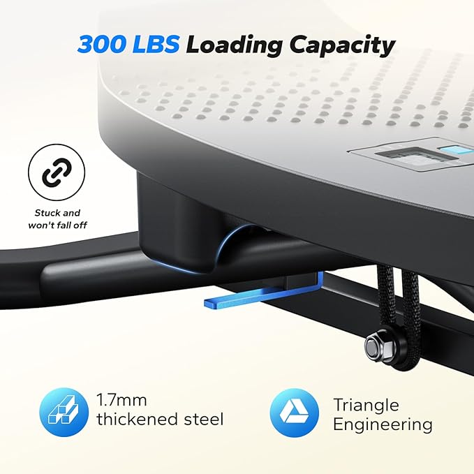 MERACH Balance Board for adults, Mini Stepper with Resistance Bands, Portable Wobble Board Featuring LCD Monitor, 300 lbs Capacity Ski Balance Trainer for Full Body Workout at home gym