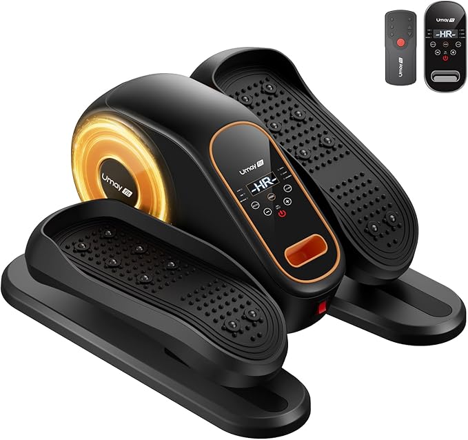 Under Desk Elliptical Machine, Electric Leg Exerciser for Seniors, Quiet & Portable Electric Seated Eclipse Exercise Training Machine with Remote, 12 Speeds & Mute Function, Manual & Auto Mode