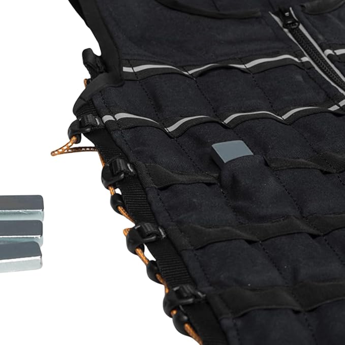 Hyperwear Hyper Vest ELITE Fully Adjustable Weight Vest - Stretch CORDURA® Fabric Zipper Thin Steel Weights - Weighted Vests for Running, Strength, Endurance, Walking - Sizes S, M, L, XL