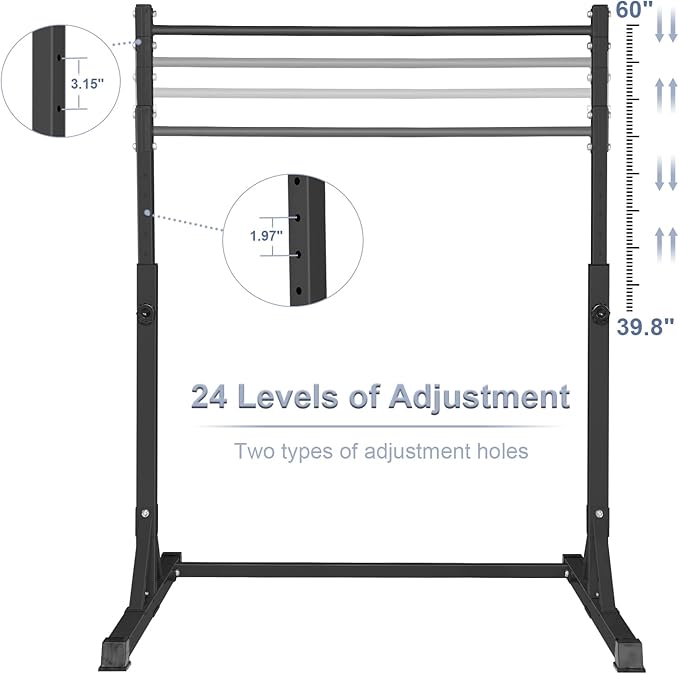 Bongkim Gymnastics Bar for Kids,Adjustable Height Gymnastic Horizontal Bars,Folding Gymnastics Equipment Junior Training Bar for Home Using,Stable Kids Training bar for Children