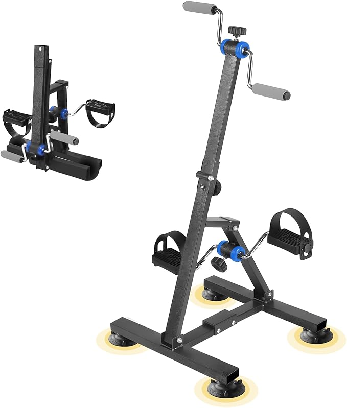 Arm and Leg Pedal Exerciser for Seniors - Seated Pedal Exerciser for Elderly, Stroke Recovery Pedal Exercise Equipment for Senior, Knee & Foot Stroke Therapy Equipment for Adults, Elliptical for Seniors