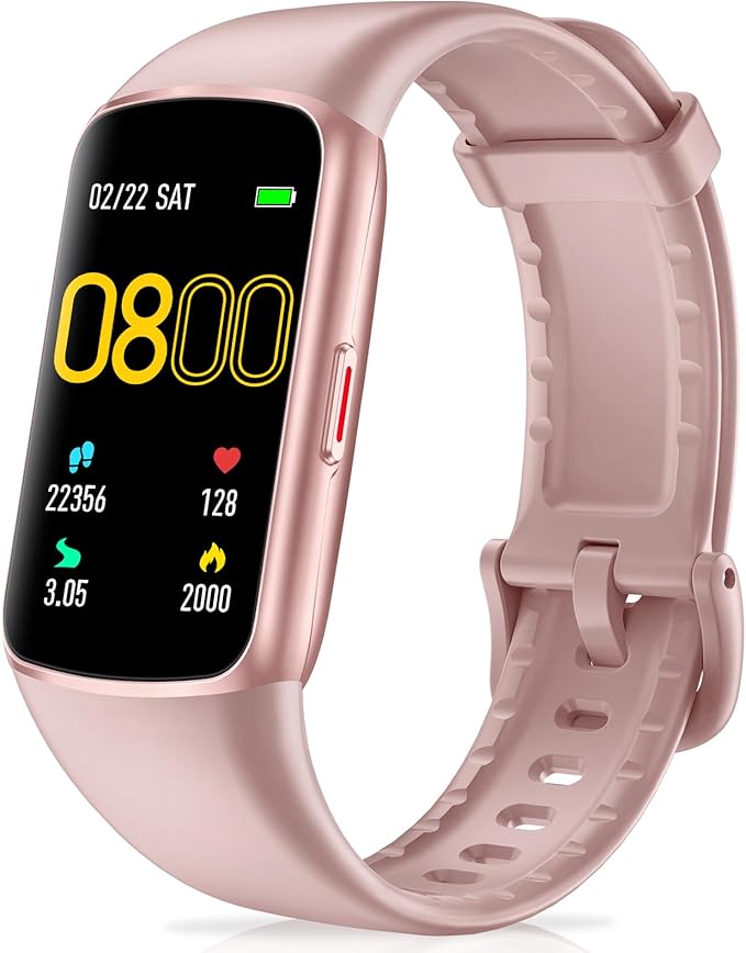 Fitness Tracker Step Counter with 24/7 Heart Rate Blood Oxygen Sleep Monitor, 1.47''AMOLED Touch Color Screen Fitness Watch, Activity Pedometer for Women Men