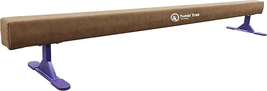 Tumbl Trak 8 Foot Addie Gymnastics Training Suede Balance Beam, High and Low Beam Gymnastics for Home, Non Slip Base, Competition Feel