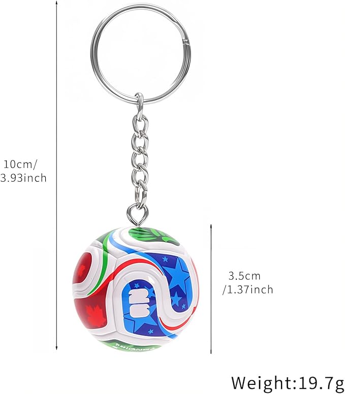 Mini Soccer Ball Fan Keychain for 2026 Global Soccer Season, Football Supporter Gift Accessory