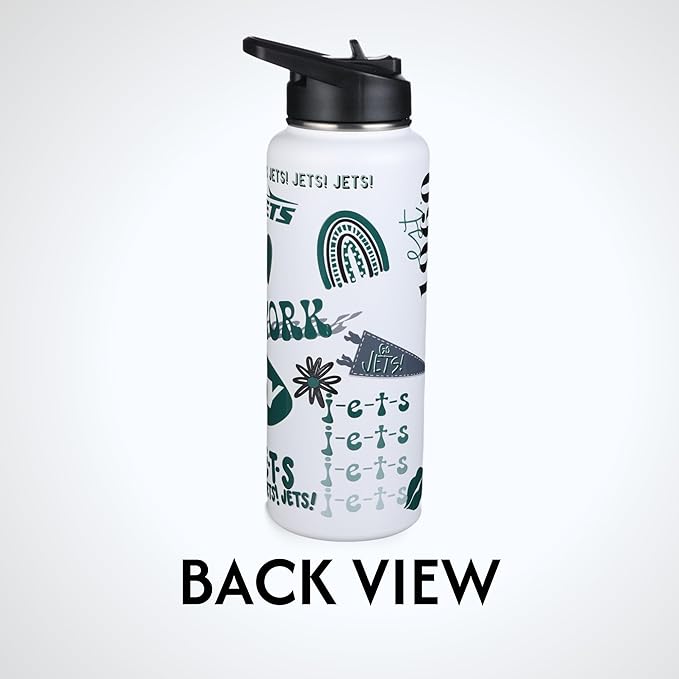 The Memory Company Officially Licensed NFL 34oz Water Bottle - Premium Stainless Steel Double-Wall Insulated, Leakproof Design