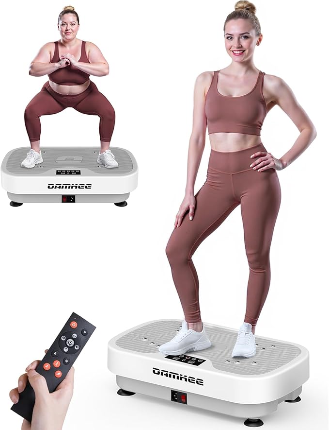 Vibration Plate Exercise Machine, 9 Modes Vibrating Platform for Lymphatic Drainage, 3D Upgraded Vibrated Plates for Weight Loss, Home Full Body Workout Equipment for Fitness