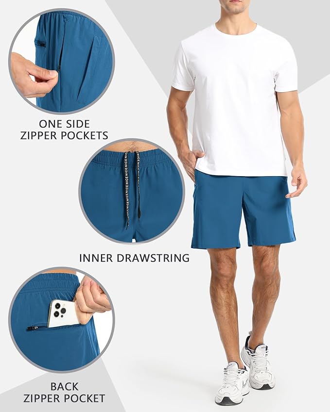 CANGHPGIN Mens Workout Athletic Shorts 7 inch / 5 inch Quick Dry Running Shorts Men Lightweight Sports Gym Shorts with Pocket