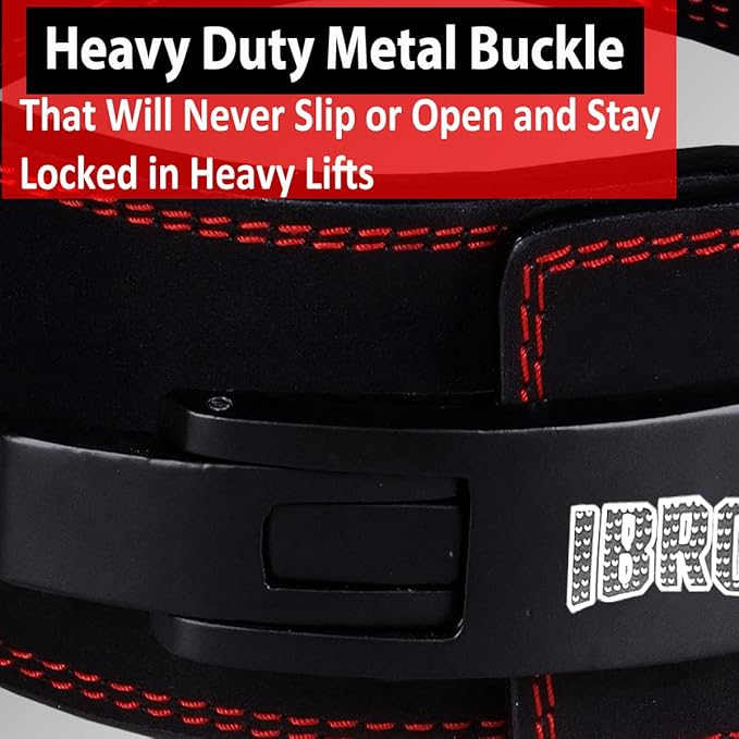 IBRO Powerlifting Lever Gym Belt – Power 8MM, 10MM or 13MM Extreme Heavy Duty Genuine Leather Belts - Squats Deadlifts Bodybuilding Weight Lifting IPF Power Lifting Strongman for Men