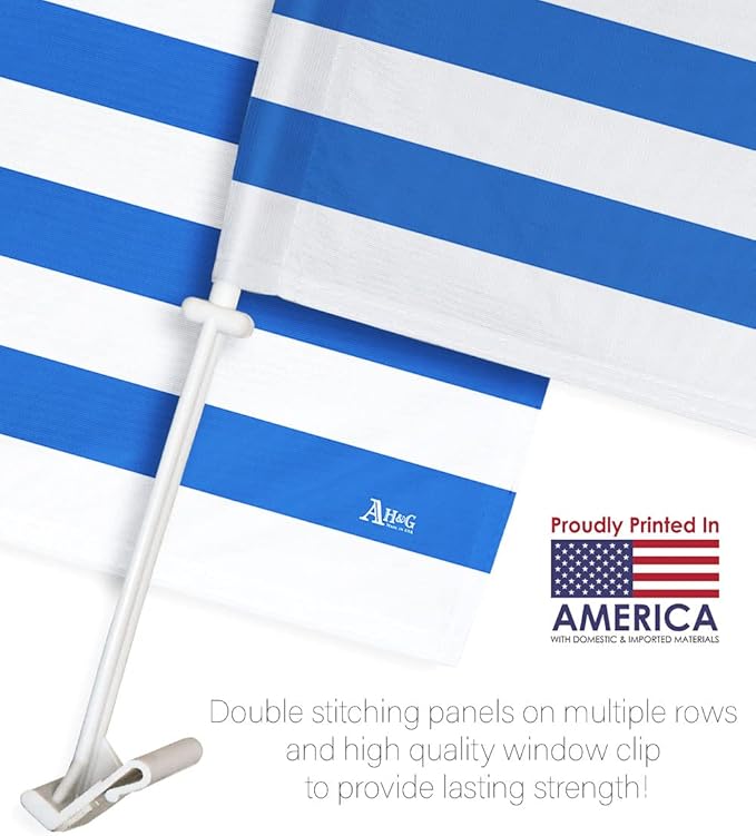 World Cup 2022 Uruguayan Car Flag Bandera para Carros De Uruguay Auto Decorations Small Banner for Window Clip Pole Accessories FIFA Sports Fans Outdoor Flags Game Football Soccer Gifts Made in USA