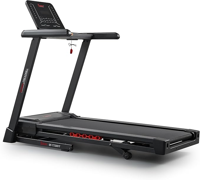 Sunny Health & Fitness Smart Heavy-Duty Auto Incline Treadmill with 20" Running Deck and Free SunnyFit App Connection