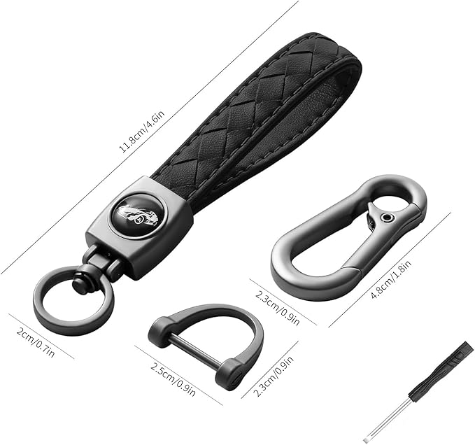 2 Pack Keychain, Sturdy Key Ring,Clip Holder Organizer for Home,Car