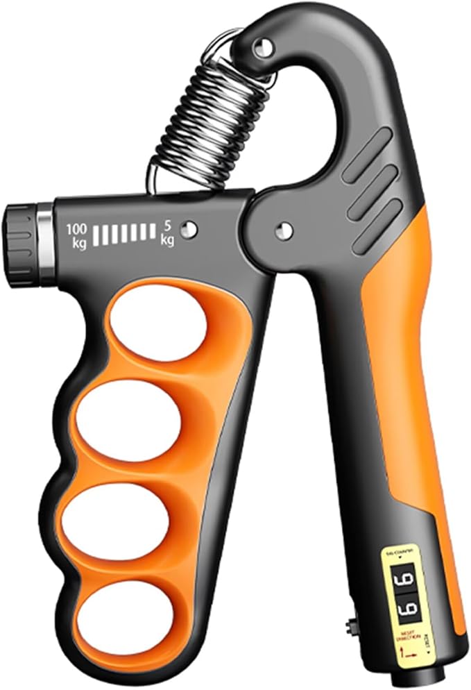 Grip Strength Trainer with Automatic Counter, Hand Grip Strengthener with Adjustable Resistance 11-220Lbs(5-100KG), Ergonomic Design Forearm Strengthener for Musicians Athletes and Injury Recovery