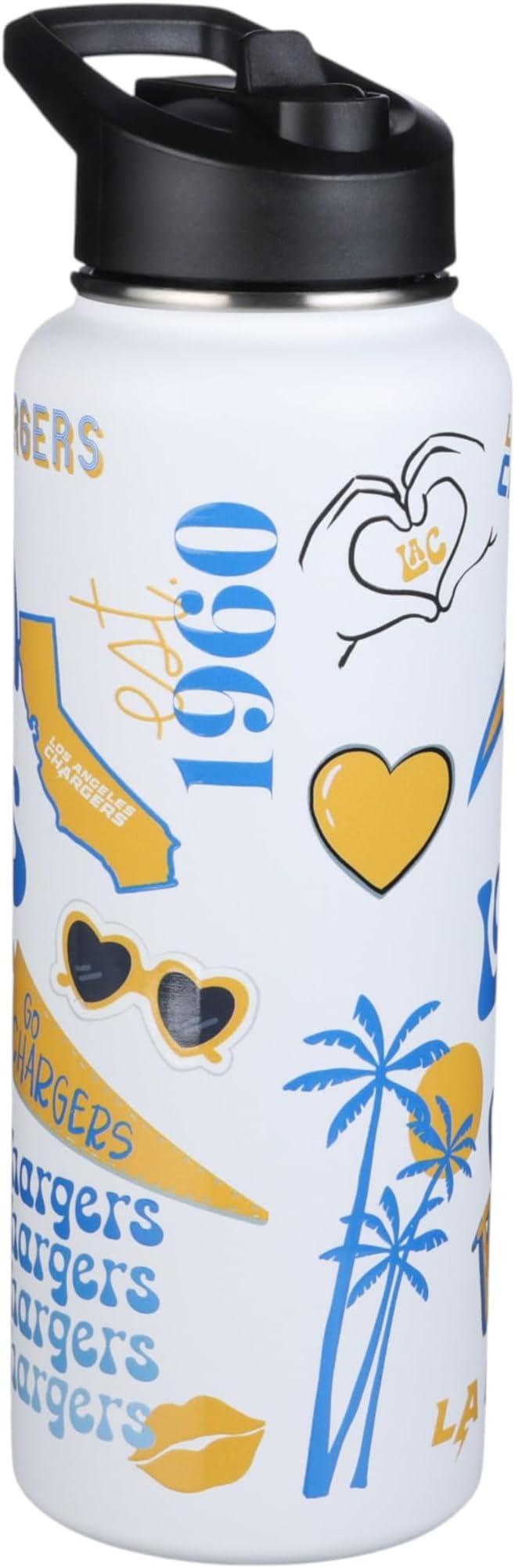 The Memory Company Officially Licensed NFL 34oz Water Bottle - Premium Stainless Steel Double-Wall Insulated, Leakproof Design