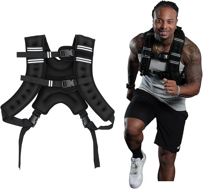 MIKOLO Weighted Vest, 8lb/12lb/16lb Weight Vest for Women & Men, Weight Vest with Reflective Stripe for Walking, Running, Strength Training & Workout(8lb)