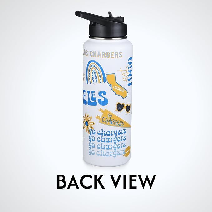 The Memory Company Officially Licensed NFL 34oz Water Bottle - Premium Stainless Steel Double-Wall Insulated, Leakproof Design
