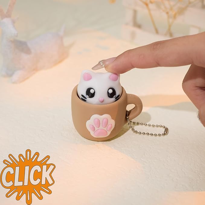 minihope Click Fidget Keychain – Cute Stress Relief Gadget – Pocket Button Clicker for Focus, Fun & Bag Charm Us