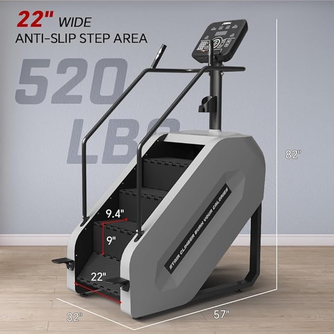 SPART Stair Climber with LED Screen, Commercial Grade Stepmill Exercise Machine, 15 Speed Levels Stair Climber Stepping Machine for Cardio and Lower Body Workouts, 660LBS, 15-164 Steps/Minute