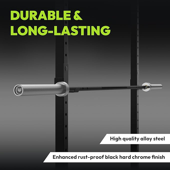 Olympic Barbell, 45lb/35lb 2-inch Weight Bar for Bench Press, 7ft/6.5ft Olympic Bar, 1000 lb/1500 lb High-Capacity, Hard Chrome, Knurled Grip, Strength Training Deadlift Weightlifting Squat