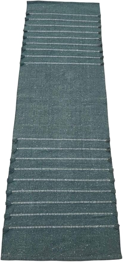 Indian Handmade100 % Organic Anti Skid Multi Colour Cotton Yoga Mat - Eco-Friendly Hand-Woven Rug - Non-Slip & Thick (24”x72”x5mm) for Hot yoga & Everyday Fitness at Home - Comfortable & Foldable Extra-Long Mat
